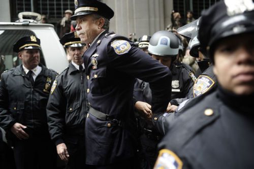 coffeedirt: Retired police officer, Captain Ray Lewis, being arrested in New York City for prot