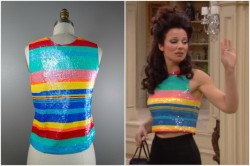 resiliencyepitome: thefinenanny:   What Fran Wore: Ralph Lauren Sequin Striped top. *Fran’s top was altered into a crop top 😉   🤩🤩🤩🤩 
