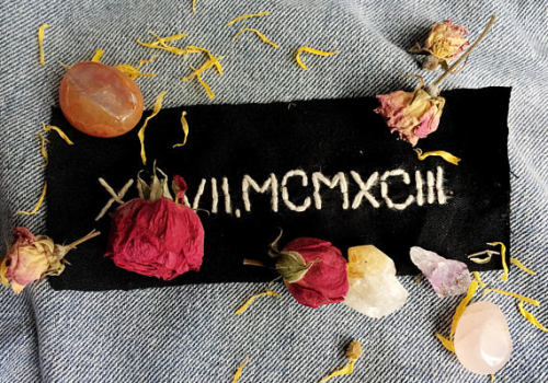 snootyfoxfashion:Roman Numeral Date Patch by craftingsolidarityT dates, top surgery dates, the day y