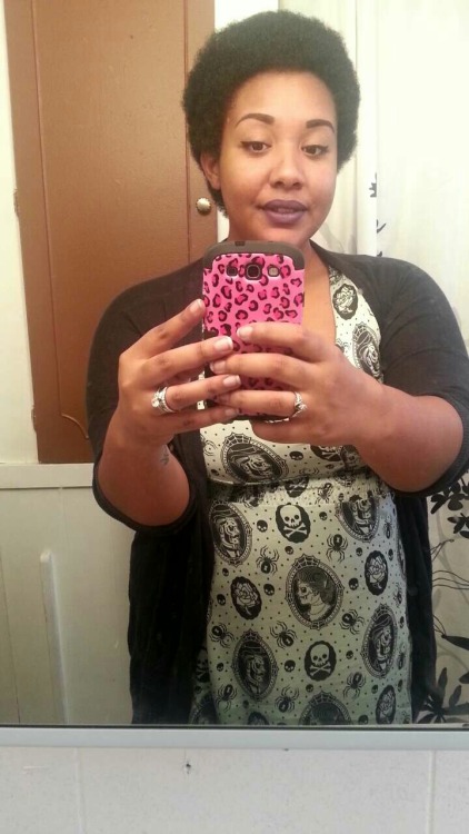 fatmelaningoddess:My boobies are too big for this dress and its tight enough up top I can wear it without a bra! 💖