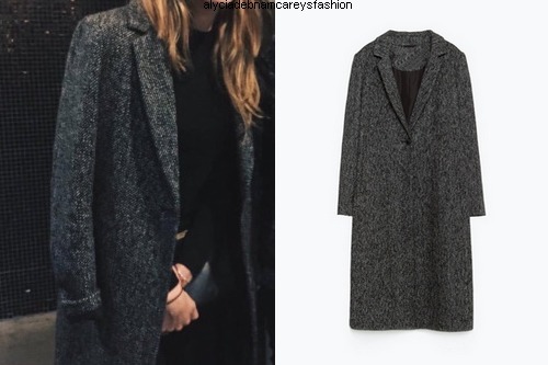 zara long tweed jacket