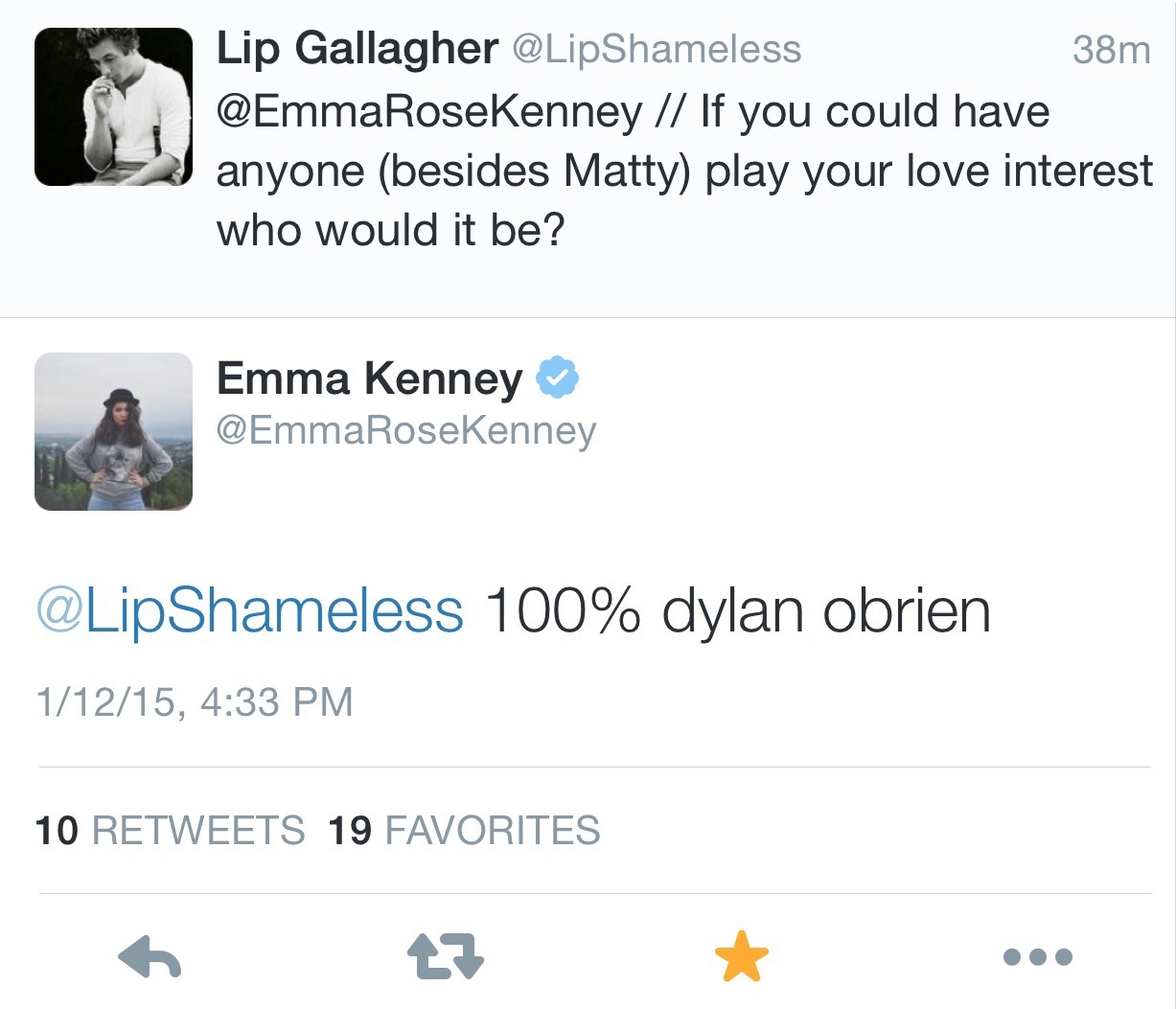 gallabitchy:  So Emma Kenney is 100% me???? 