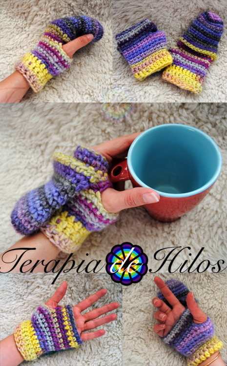 terapiadehilos: Convertible gloves (made to order), by Terapia de Hilos. Visit us on Etsy and Instag