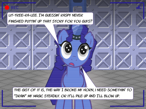askthecookies:  doubleclickthepony:  askthecookies:  Cobalt: It’s a weird condition. Blame the rebels.  “Speaking of draining your magic, I’m available for you to work your magic on anytime, hon!  I’ll gladly reciprocate!”     X3! Dohoho~
