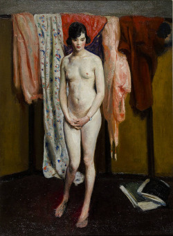 igormaglica:  Guy Pène du Bois (1884-1958), Timid Model, undated. oil on canvas, 31 1/16 x 23 inches 