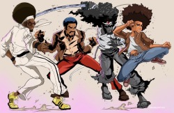 paulwalcottart:  Afro’s assemble Art by Paulwalcott 