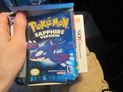 smogoncc:  slowking:  zaptap:  %100 TRU FACTS CONFIRMED MY DOG WORKS AT NINTENDO AND HE GAVE THIS TO ME SAPPHIRE REMAKE FOR THE 3DS LOOK AMAZING WONDERFUL REAL POKEMON GAME COMING 2014  OMFG IM SO EXCITED    This is so fake omg the 3DS part would be on