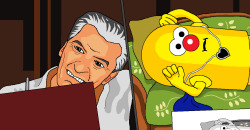 jimllpaintit:  Dear Jim,Please paint me Roy Walker, from Catchphrase, drawing Mr Chips ‘like one of his French girls’. Thanks,Scott Morgan 