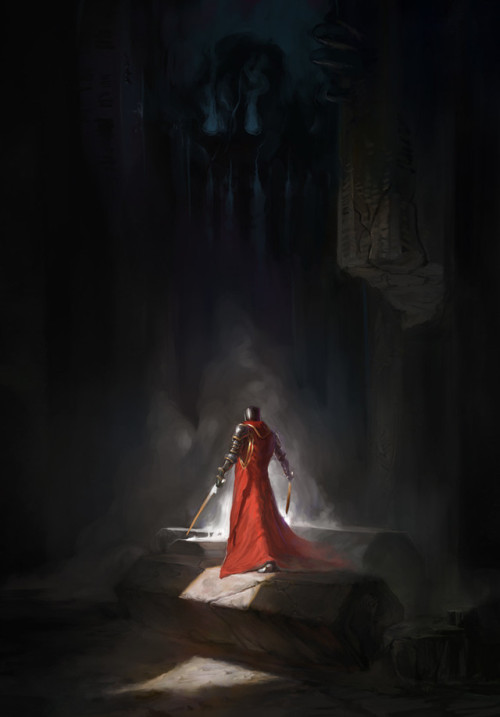 Journey by Simon SeeneA solitary knight travels into the depths of the Underworld&hellip;.