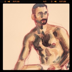 charliebymz:  What an honor… I sat for my first portrait with the TALENTED artist @johnmacconnell last weekend. Purchase this piece and other beautiful one-of-kind work at www.johnmacconnell.com/shop