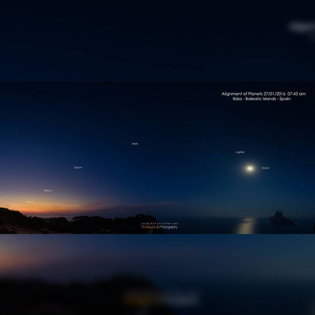 A Five Planet Dawn #nasa #apod #planets #mercury #venus #saturn #mars #jupiter #earth