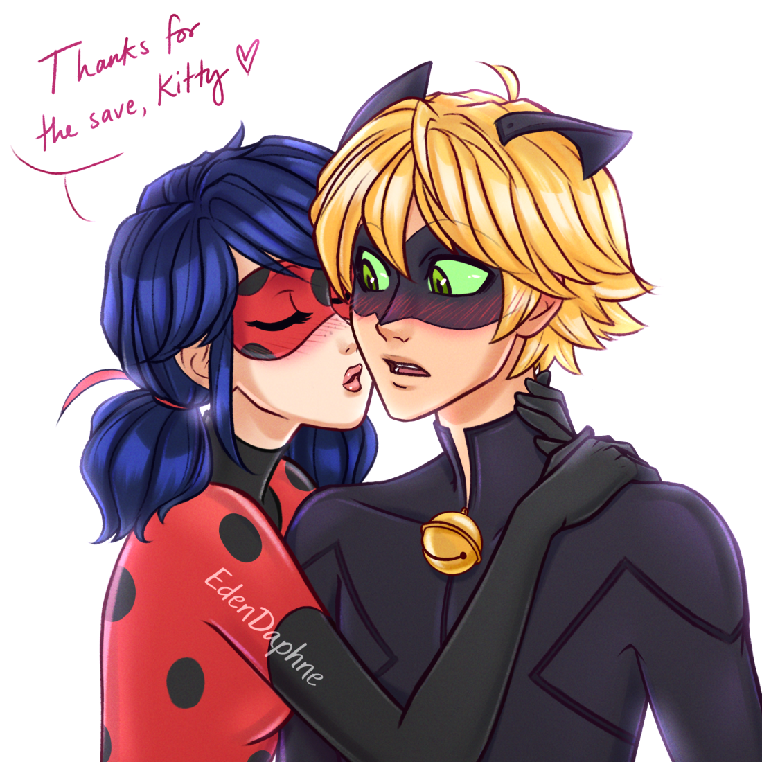 edendaphne: Some blushy Ladynoir, anyone? ( =^ω^= )(Belated birthday ...