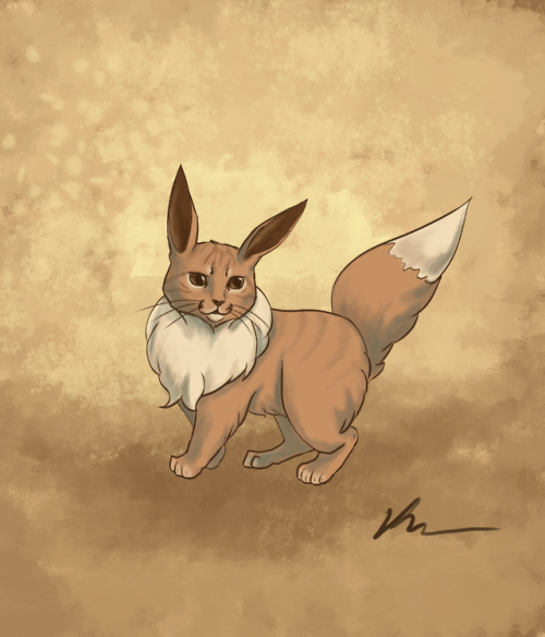 A few years ago I posted a series of all the eeveelutions in cat-like poses.  I decided to re-do the