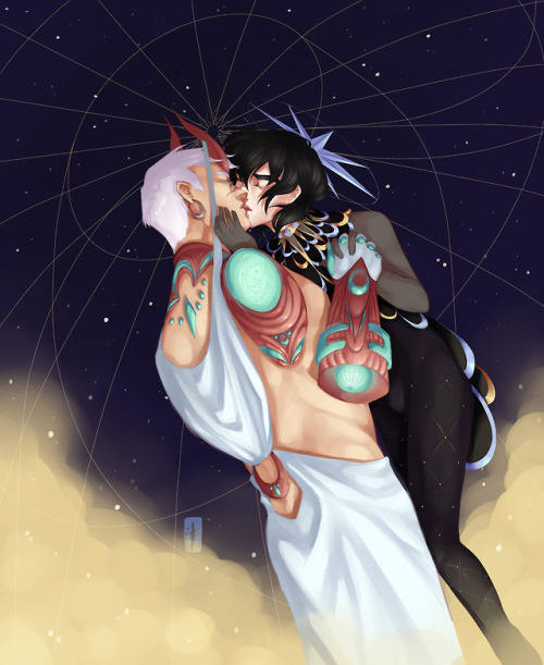 The moon// and the stars.And Shiro’s butt cleavage