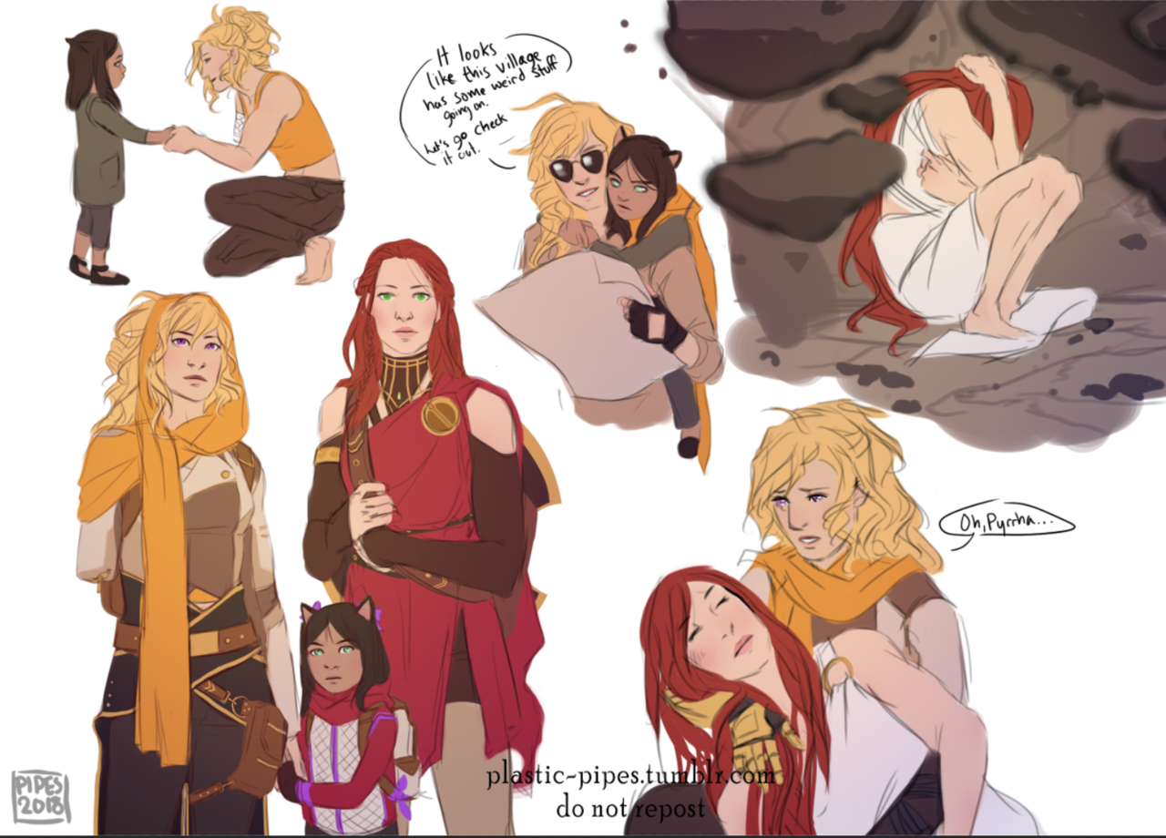 plastic-pipes: plastic-pipes:   a pyrrha gets brought back to life au;;;   I really