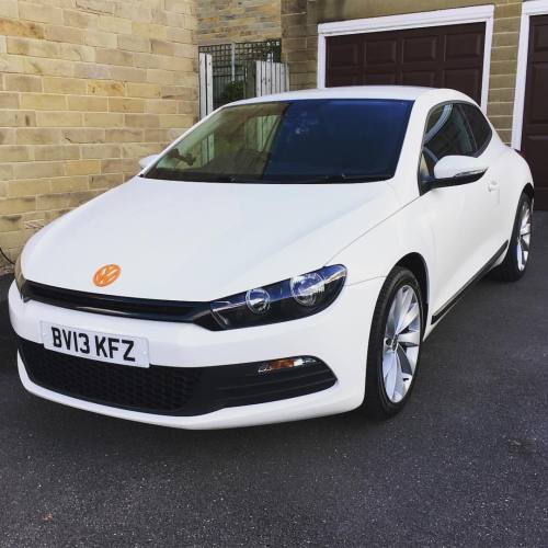 Changed out the emblems, looking swish! #VW #scirocco #germanwhip #rims #candywhite #clean #carporn 