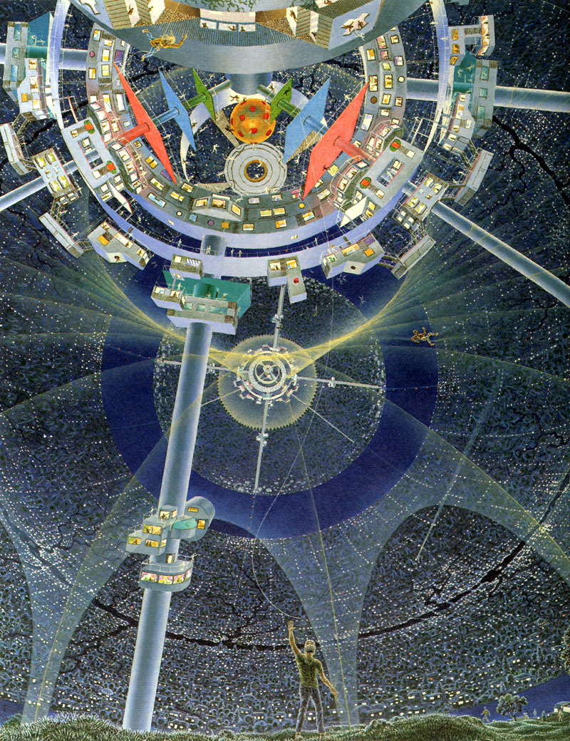 retrofuturenaut:  A Bernal Sphere. (if you say so) from the book Colonies in Space