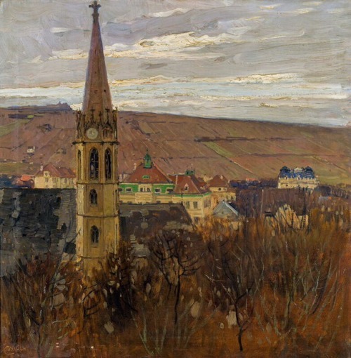 View of the Heiligenstädter Church, Carl Moll
