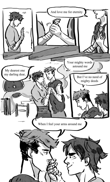 sillypeppers:   INSTRUCTIONS: listen to the song while you read the comic and please open them in a new tab  Also. This is for johannathemad and her incredible, amazing, outstanding how to train your dragon AU with eren and jean. She has killed me and