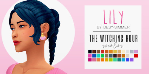 lily by @desysimmer, zoey by @zurkdesign and selena by @aladdin-the-simmer in the witching hour’s pa