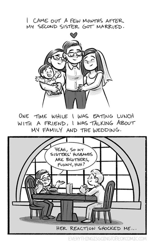 danidraws:  ‪Yay, it’s Pride Month today! Here’s a little story from my coming out. Here’s to being proud and a little more seen. 🏳️‍🌈 https://www.everythingisgoingtobeokcomic.com/the-odd-girl-out/‬