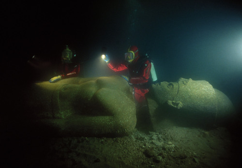 rufftoon: waterisntwet: Heracleion, Lost Egyptian City Revealed After 1,200 Years Under Sea. That