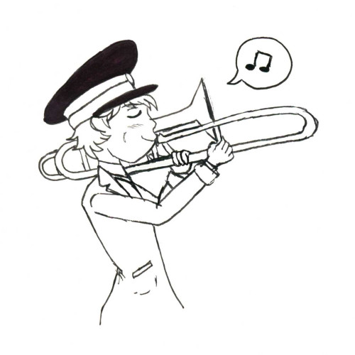 Was listening to the Cuphead soundtrack and I remembered Conductor plays trombone (quite well; he wa