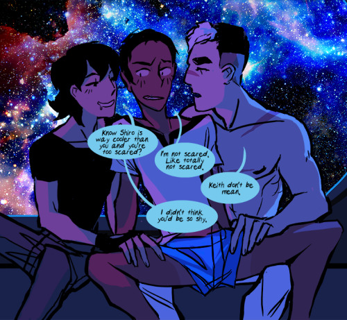 lohkaydraws:Lance and Shiro’s first kiss.