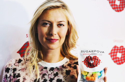 nowhollywood:  Maria Sharapova introducing new Sugarpova gummies in Stuttgart, Germany, 19.04.2014