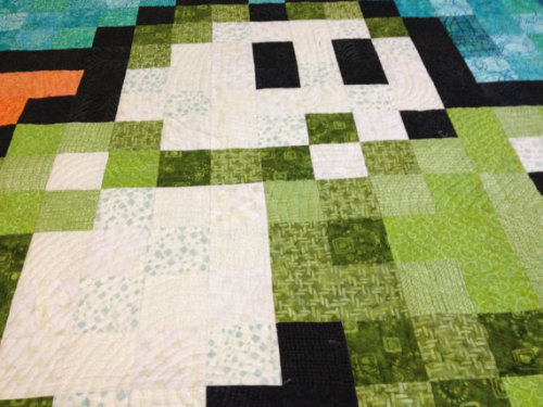 retrogamingblog: Yoshi Quilt made by MermaidQuiltingCheck it out here