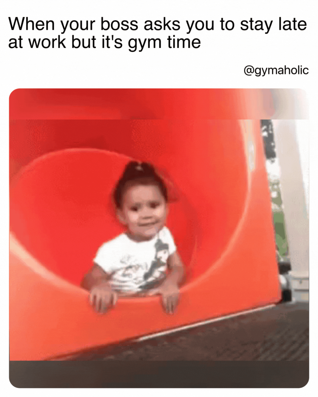 When your boss asks you to stay late at work but it’s gym time