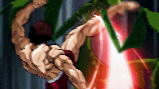 Baki training with the mantis