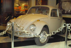 luciferlaughs:  Ted Bundy’s 1968 Volkswagen Beetle, the venue for many of his crimes, on display at the National Museum of Crime &amp; Punishment. 