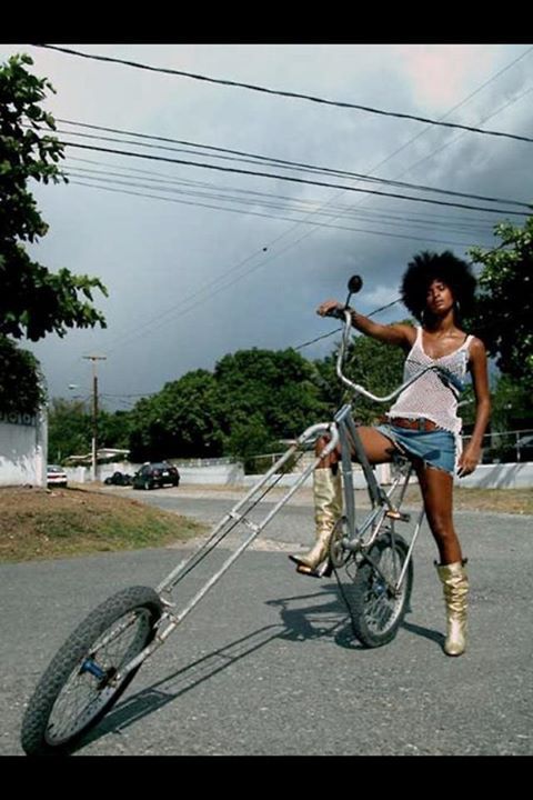 Hot lowrider girls on bikes