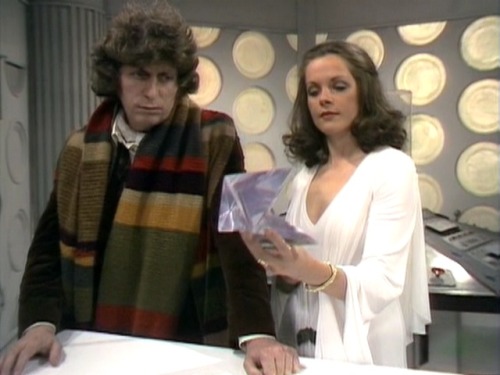 stitching-in-time:My Favorite Dresses from Doctor Who:Romana I’s white dress and feather 