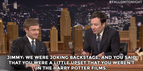 fallontonight:  Martin Freeman speaks out on not being cast in any of the Harry Potter films… 