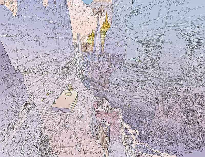 unoetrino:  ungoliantschilde:  Jean Giraud aka “Moebius” or “Gir” produced