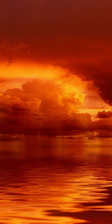 Red clouds, storm, sunset, art, 1080x2160 wallpaper @wallpapersmug : ift.tt/2FI4itB - https: