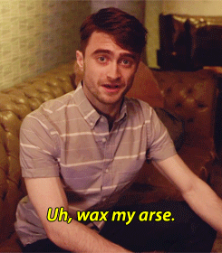 lovesexandhumor:  tastefullyoffensive:  One of Vogue’s 73 Questions with Daniel Radcliffe  lol :D