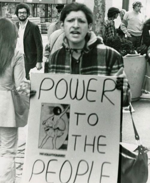 “POWER TO THE PEOPLE,” Sylvia Rivera, Bellevue Hospital demonstration, New York City, Oc