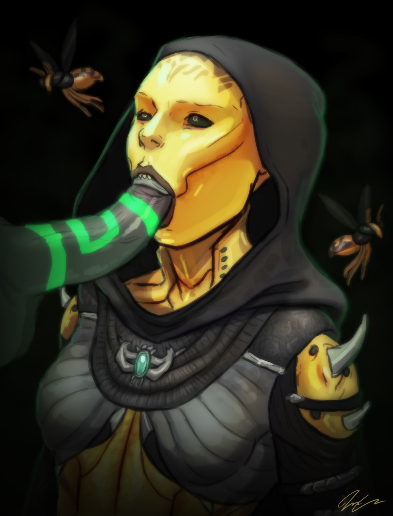 r34upyourass:  andava:pumpkinsinclair:  commission of D’vorah from MKX  so dank