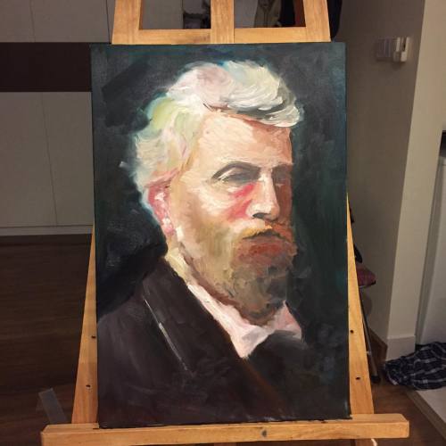 Oil Painting Today Hope That I Can Finish It Tomorrow :D #daimocart #drawing #painting #portrait #art