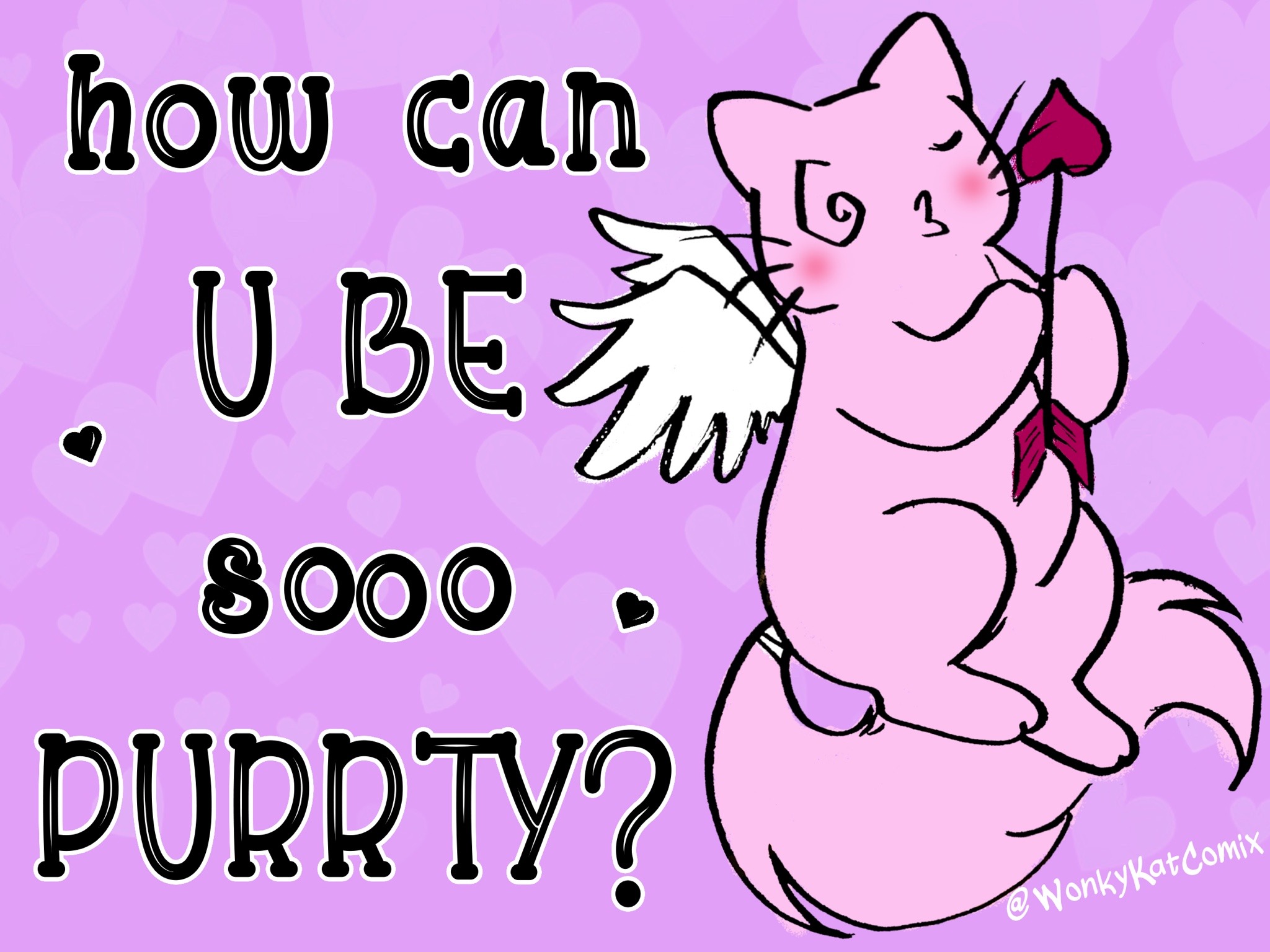 wonkykatcomix:Crappy Valentine’s Day cards because graphic design is my passion 