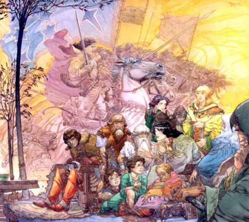 comicblah:The 1994 J.R.R. Tolkien Calendar art by Michael W. Kaluta (Part 1)