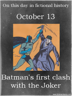 fictional-history:  &ldquo;Batman’s first clash with the Joker.&rdquo; (Source)