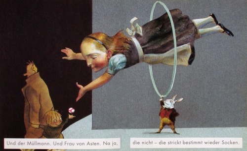 Illustration from Nights (1999), by German illustrator, Wolf Erlbruch (1948).