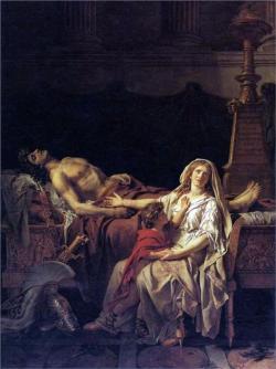 loftcultural:  Jacques- Louis David - The Pain of Andromache (1783) 