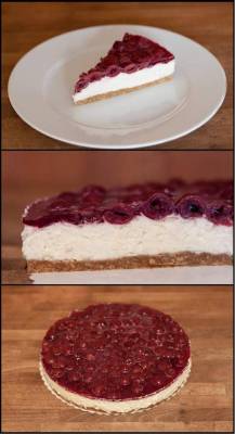 food-porn-diary:  Homemade cheesecake with sour cherry topping. [OC] (1110x2048)