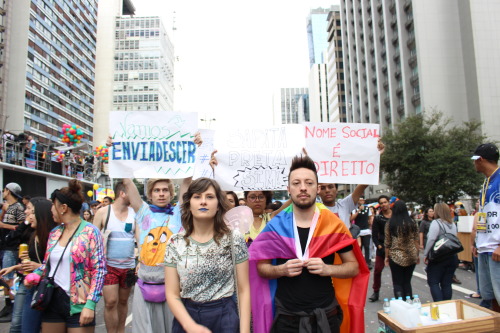 flyingcircusss:Some of the pictures me and my friends took at the Pride Parade 2016 in São Paulo ear