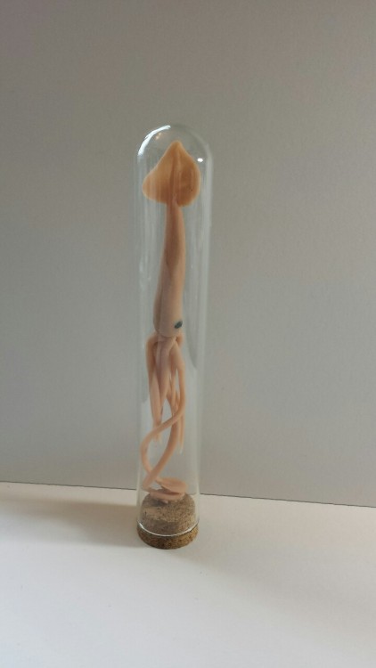 Test tubes make great bell jars for polymer clay tentacles. Now for sale on Katarinanavane.etsy.com!